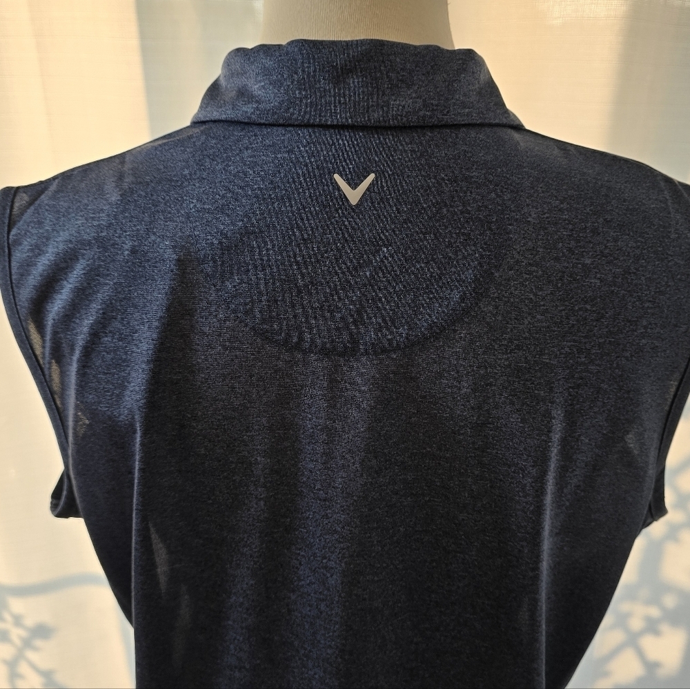 Callaway NWT Women's 1/4 Zip Sleeveless Golf Polo - Picture 6 of 9